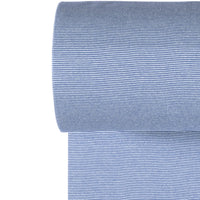 Bündchen - Mini-Streifen Blau/Weiß *Schlauchware* *ab 10 cm*