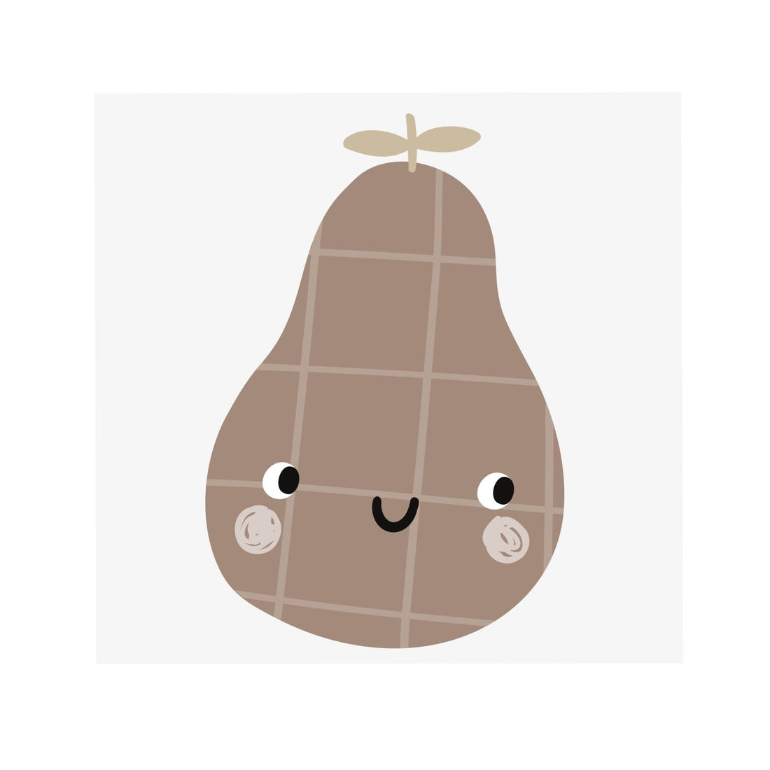 Bügelbild - Birne *braun* - Paul &amp; Clara