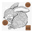 Bügelbild - Boho Hase - 210 x 210 mm - Paul & Clara