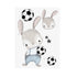 Bügelbild - Hase Lui Fußball - A6 - Paul & Clara