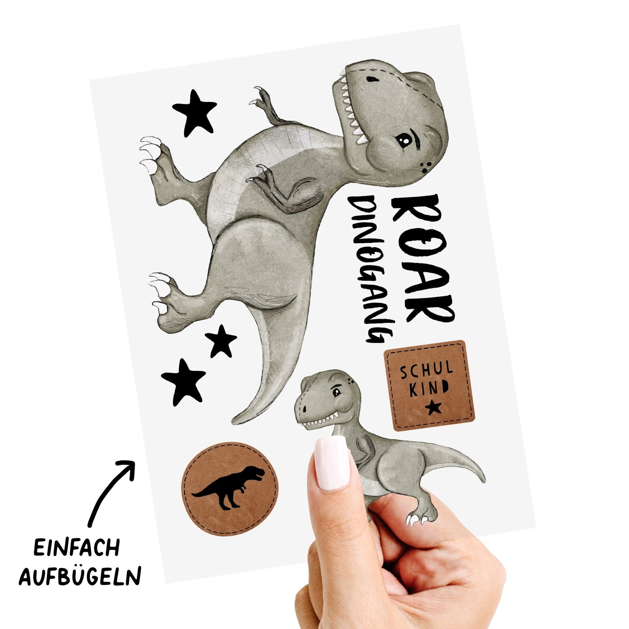 Bügelbild - ROAR T - Rex - A5 - Paul &amp; Clara