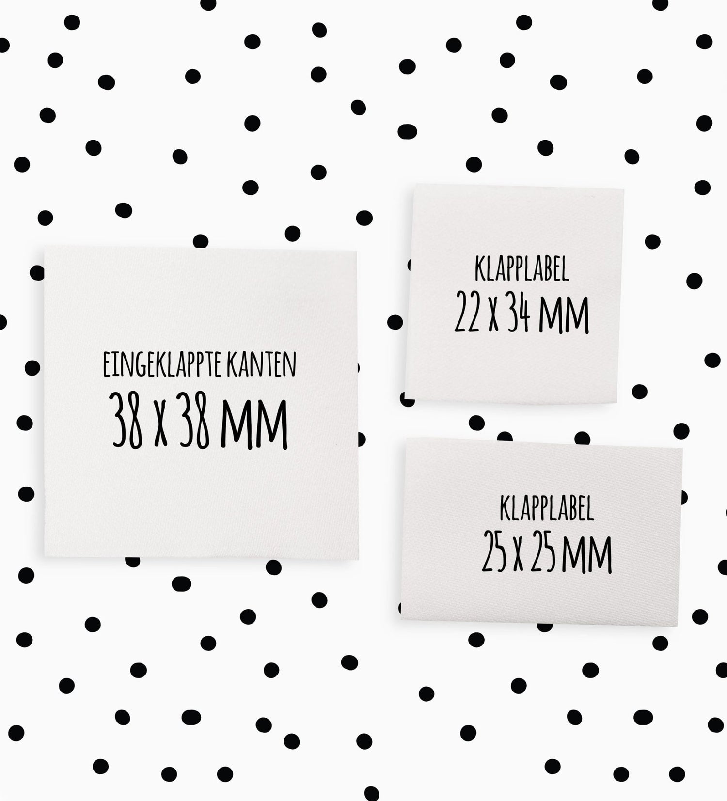 DIY Baumwolllabel Blanko *ecru* - SET - 3er Pack - Paul &amp; Clara