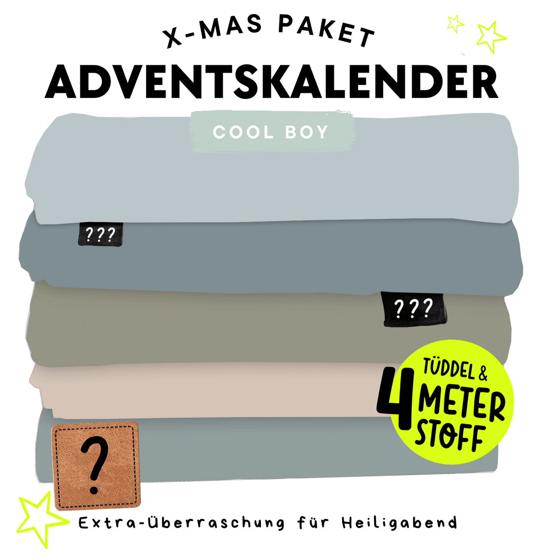 EP - Stoff XMAS - PAKET - COOL BOYS *2025* - Paul &amp; Clara