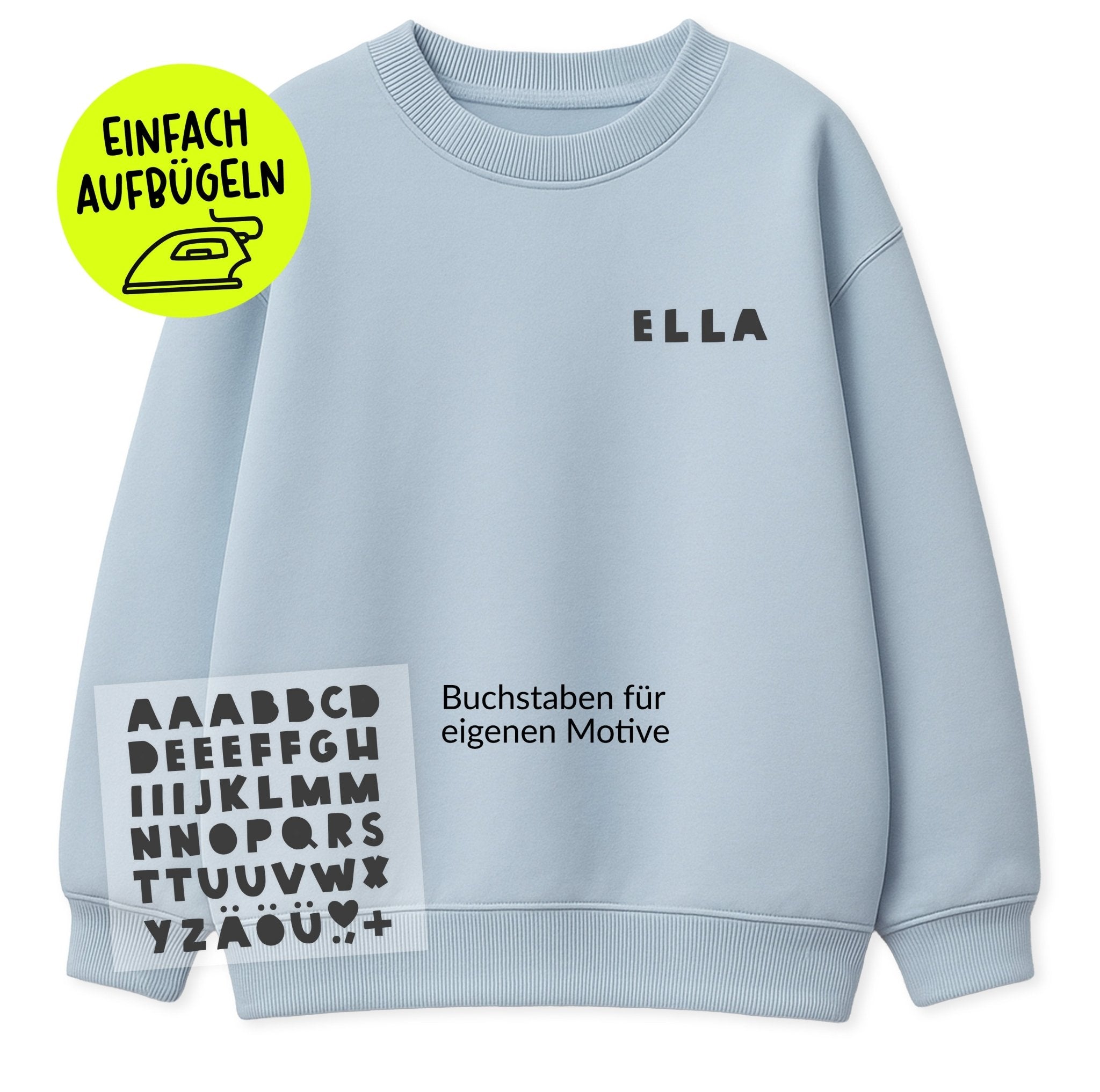 Flock - Patch - ABC Buchstaben *iron - on* - Paul &amp; Clara