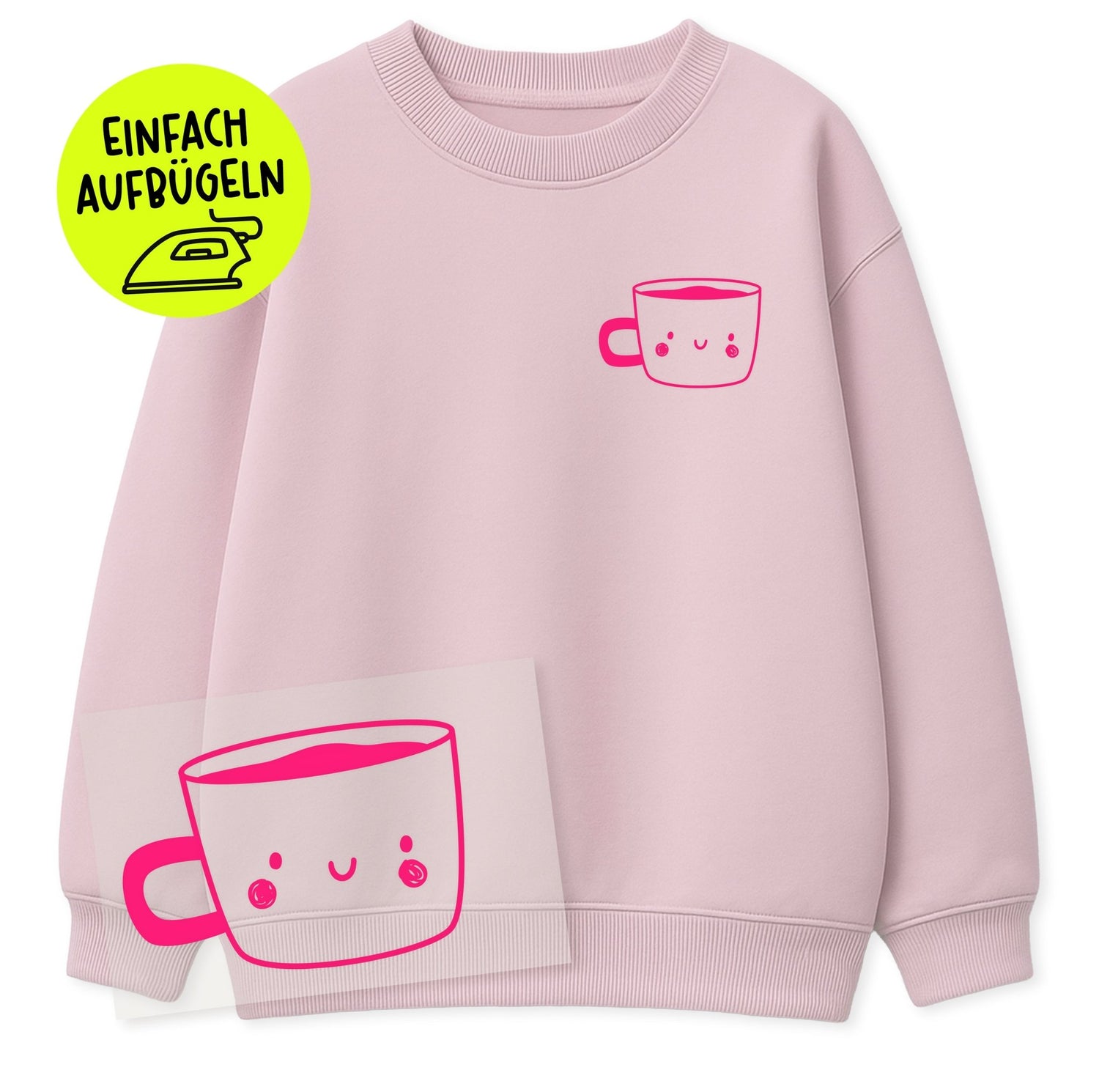 Flock-Patch - babyccino tasse *iron-on* - Paul &amp; Clara