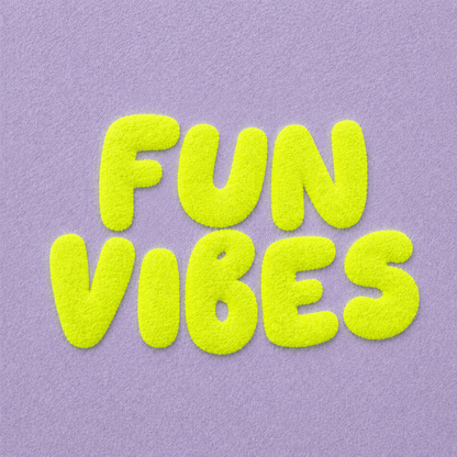 Flock - Patch - fun vibes *iron - on* - Paul &amp; Clara