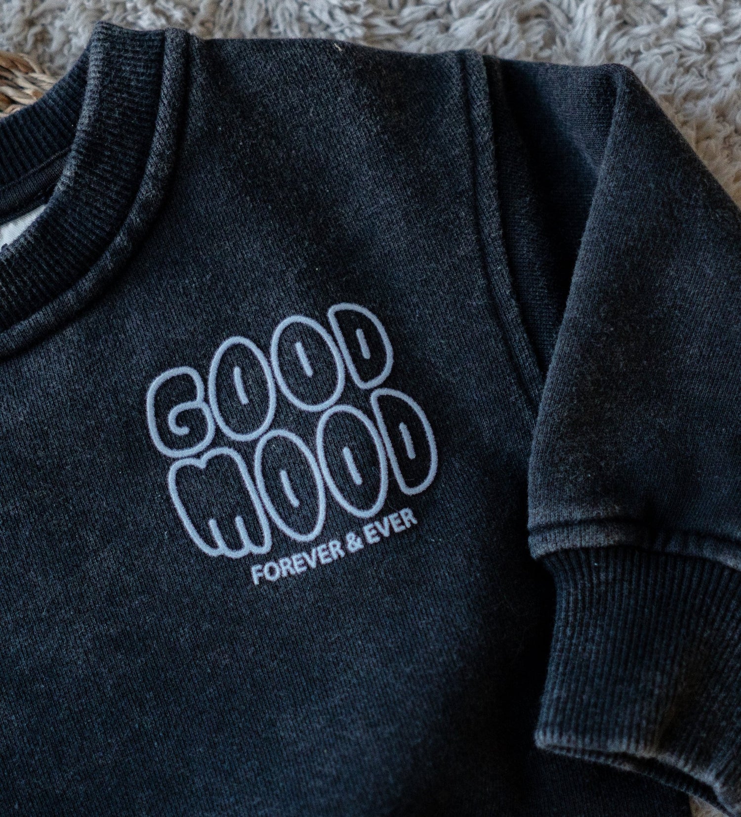 Flock-Patch - good mood *iron-on* - Paul &amp; Clara