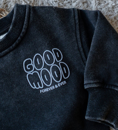 Flock-Patch - good mood *iron-on* - Paul &amp; Clara