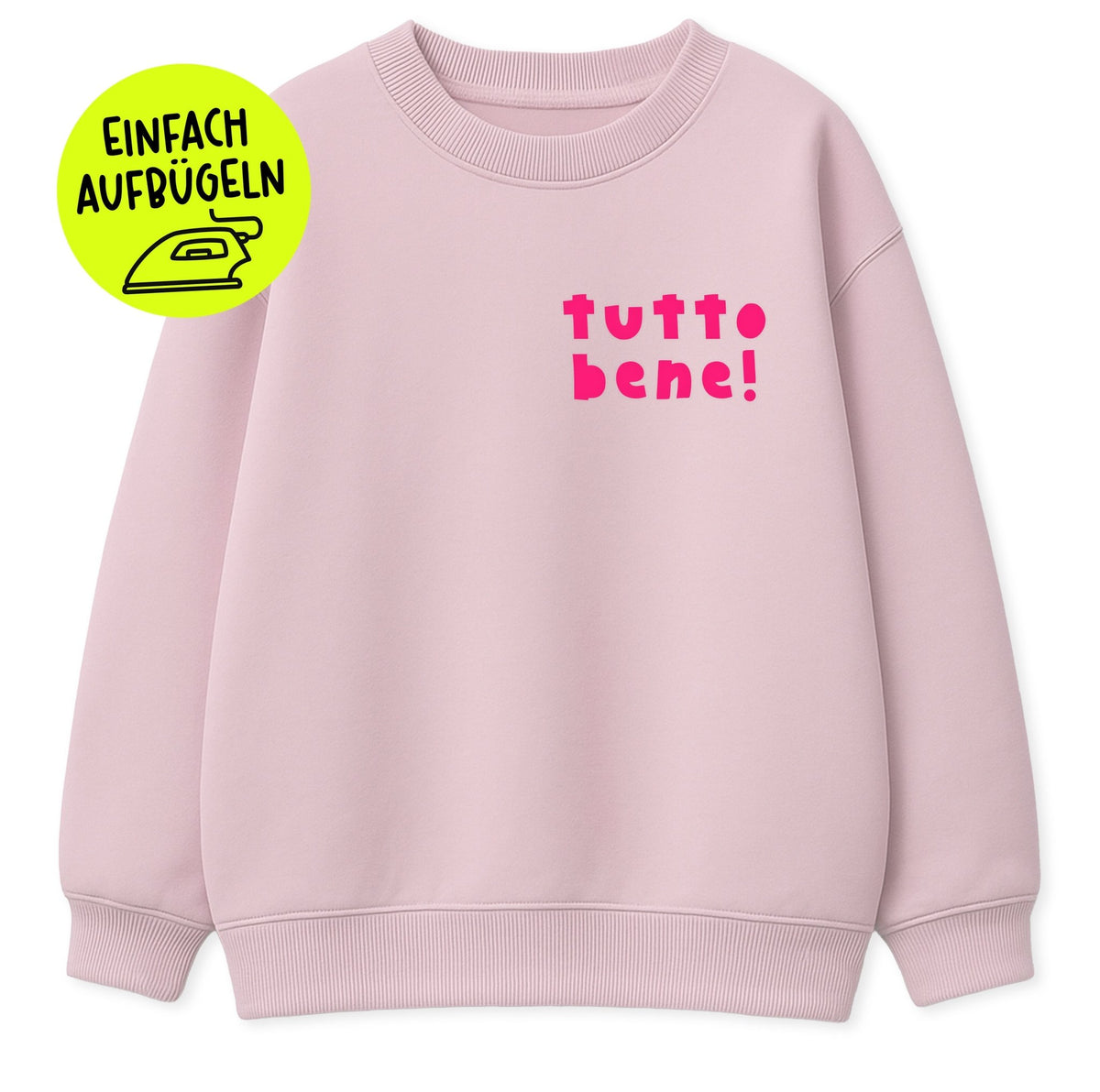 Flock-Patch - tutto bene! *iron-on* - Paul &amp; Clara