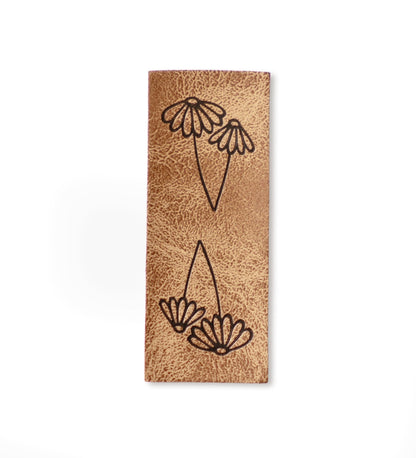 Klapp - Kunstlederlabel - Blumen - Paul &amp; Clara