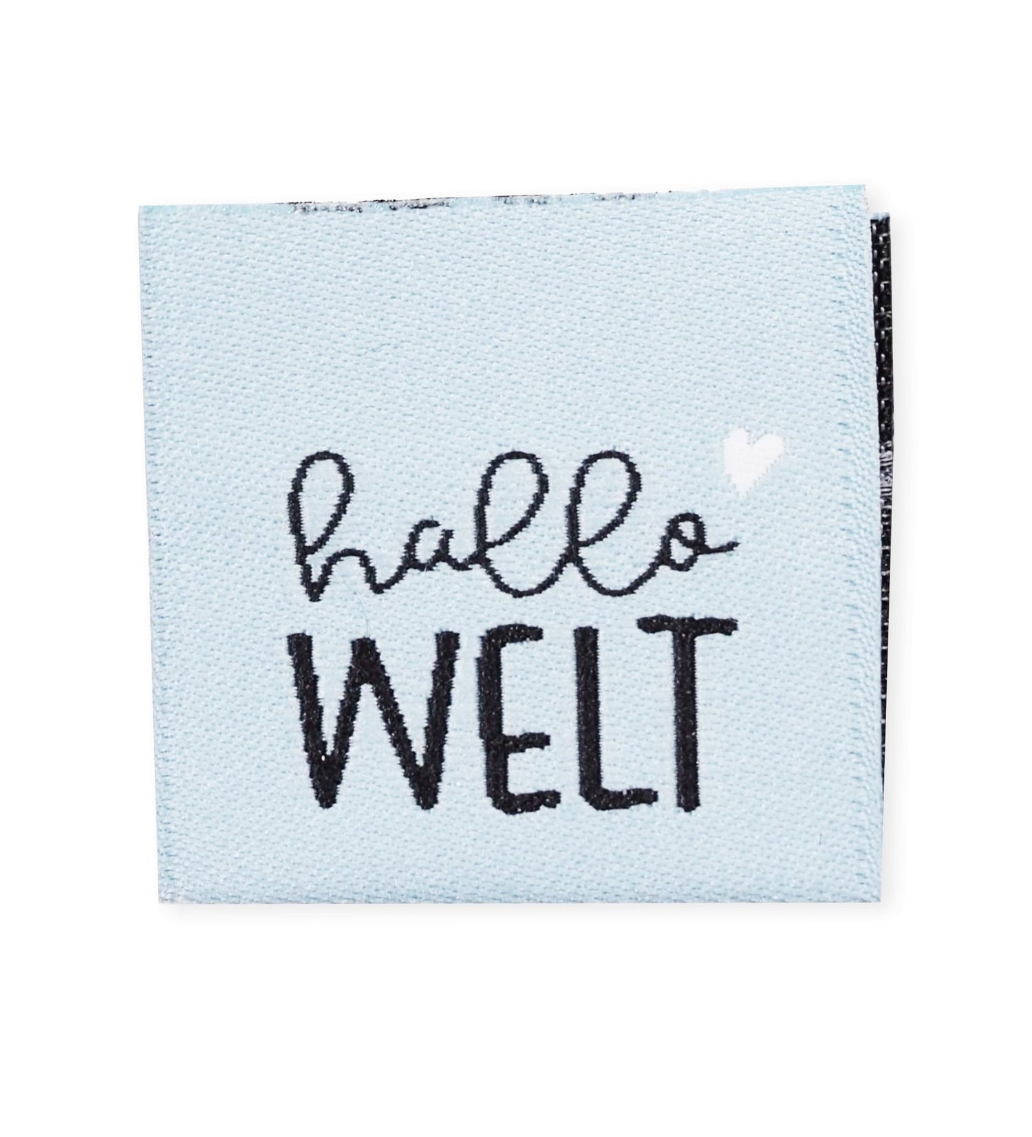 Klapp - Weblabel *hallo welt* Blau - Paul &amp; Clara