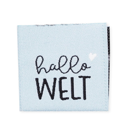 Klapp - Weblabel *hallo welt* Blau - Paul &amp; Clara