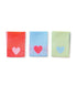 Klapp-Weblabel - Herzen *blau-neoncoral-gelb* - 3er-Set - Paul & Clara
