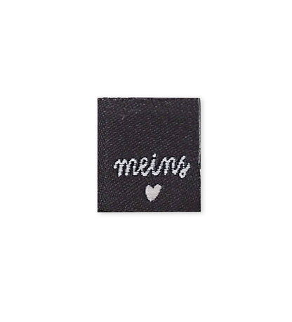 Klapp - Weblabel *meins ♥* schwarz - Paul &amp; Clara