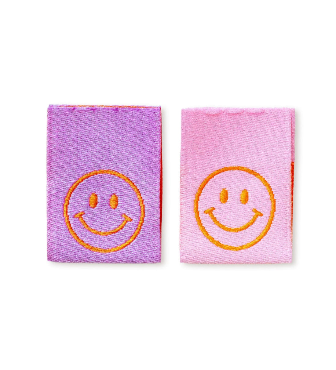 Klapp-Weblabel - smile lila/rosa *2er Set* - Paul &amp; Clara