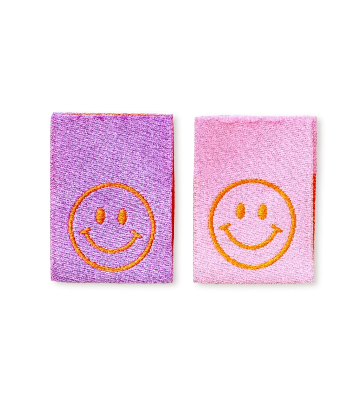 Klapp-Weblabel - smile lila/rosa *2er Set* - Paul &amp; Clara