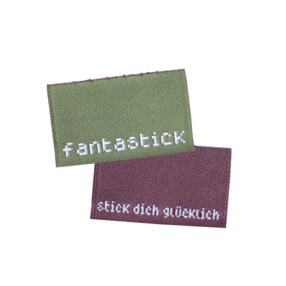 Klapp-Weblabel - Sticken *2er Set* - Paul &amp; Clara