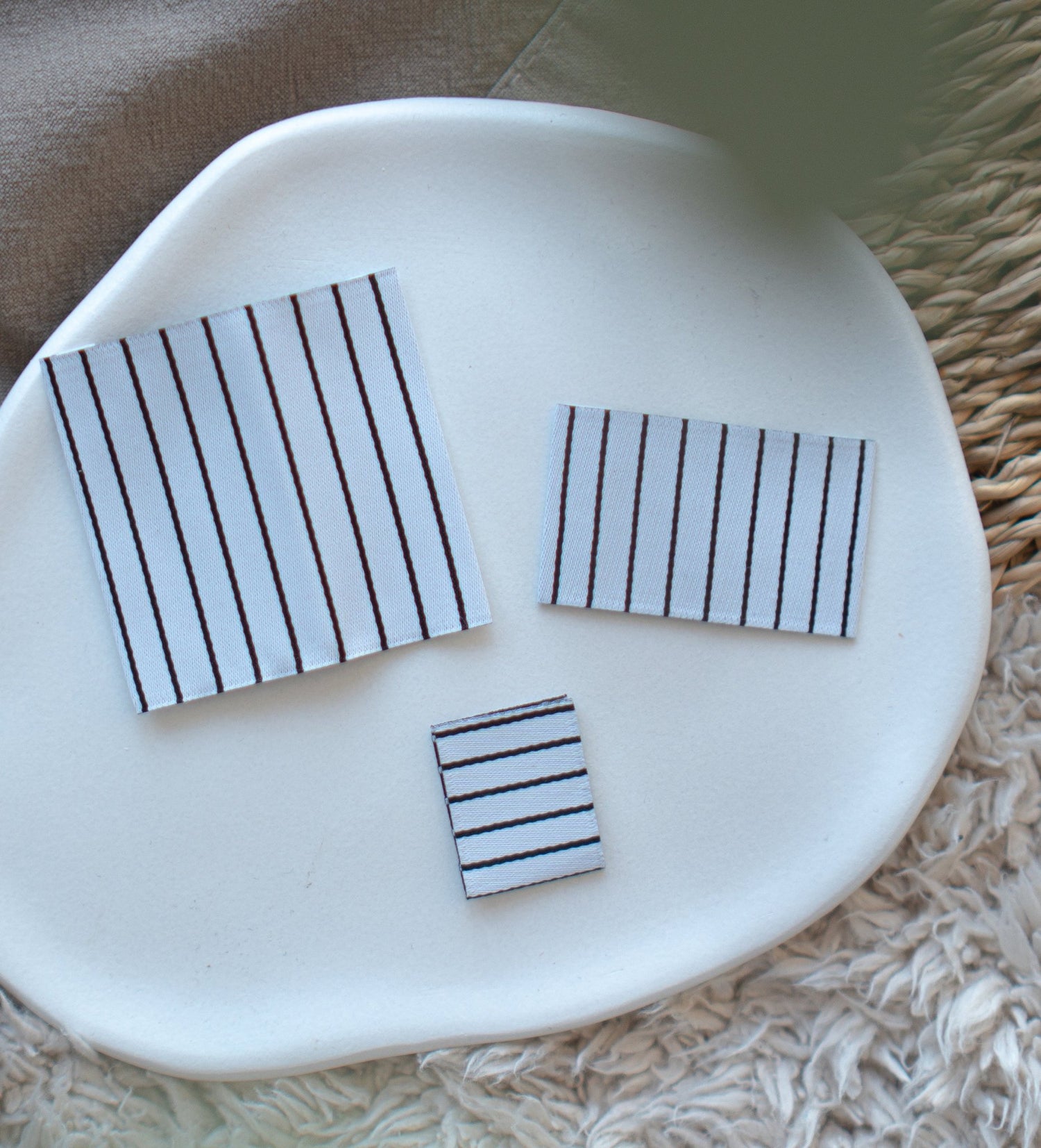 Klapp - Weblabel - stripes schwarz/weiß - Paul &amp; Clara