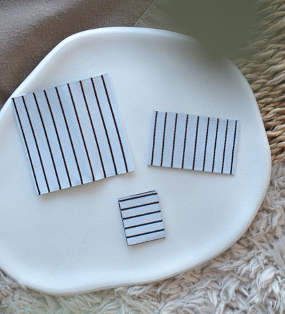 Klapp - Weblabel - stripes schwarz/weiß - Paul &amp; Clara