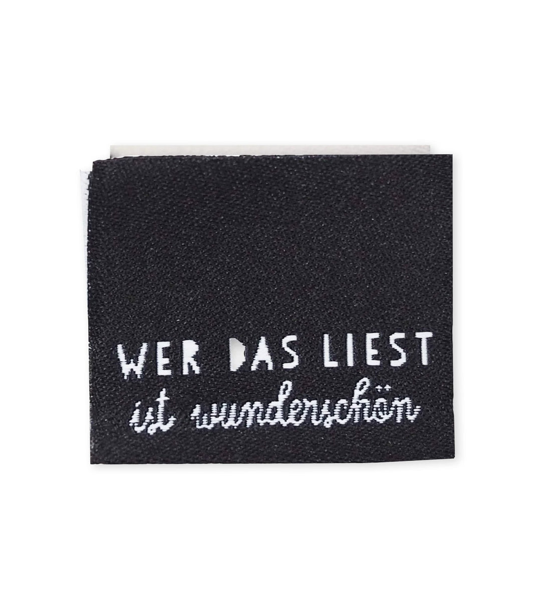 Klapp - Weblabel *wer das liest ist wunderschön* schwarz - Paul &amp; Clara