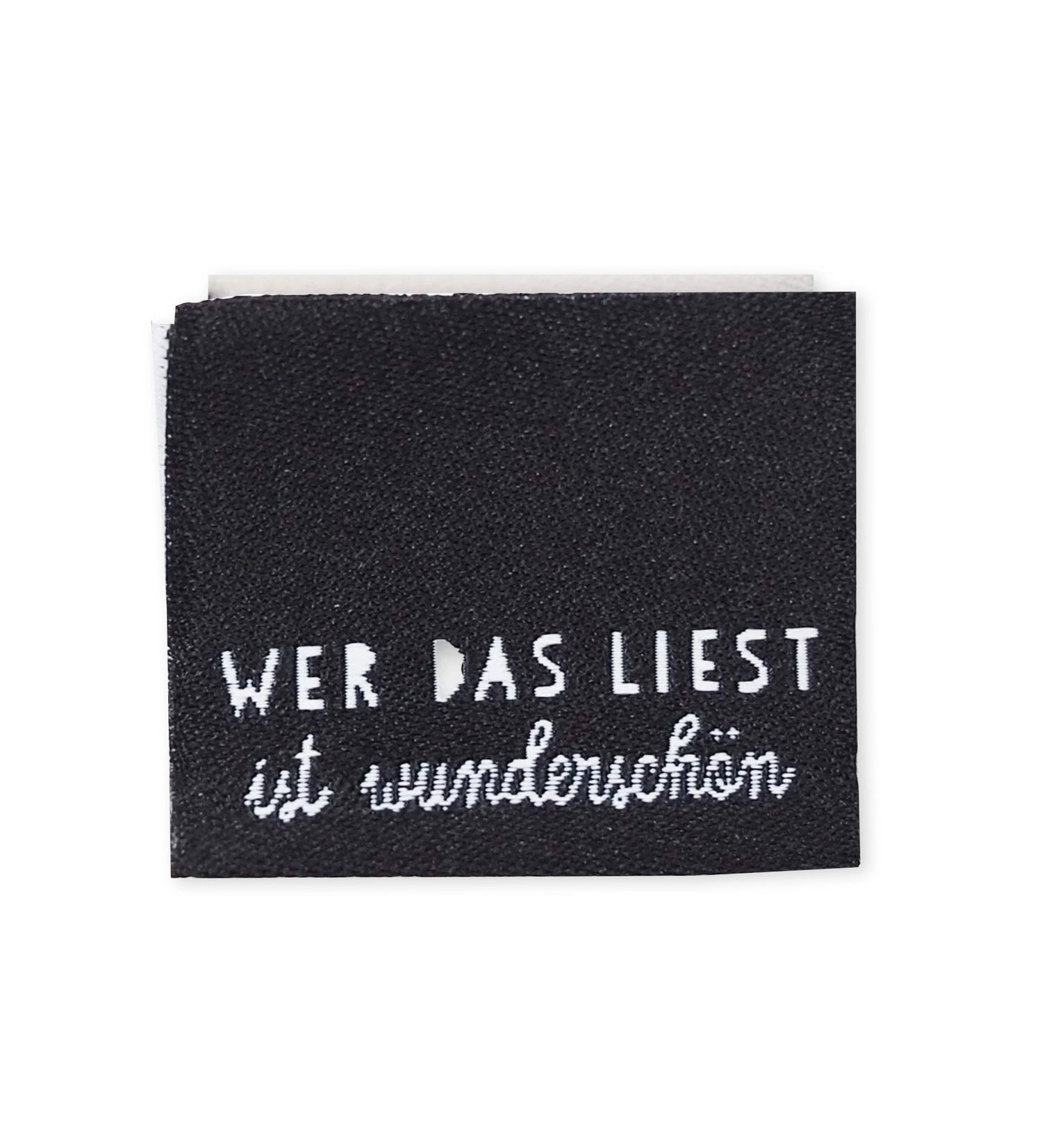 Klapp - Weblabel *wer das liest ist wunderschön* schwarz - Paul &amp; Clara