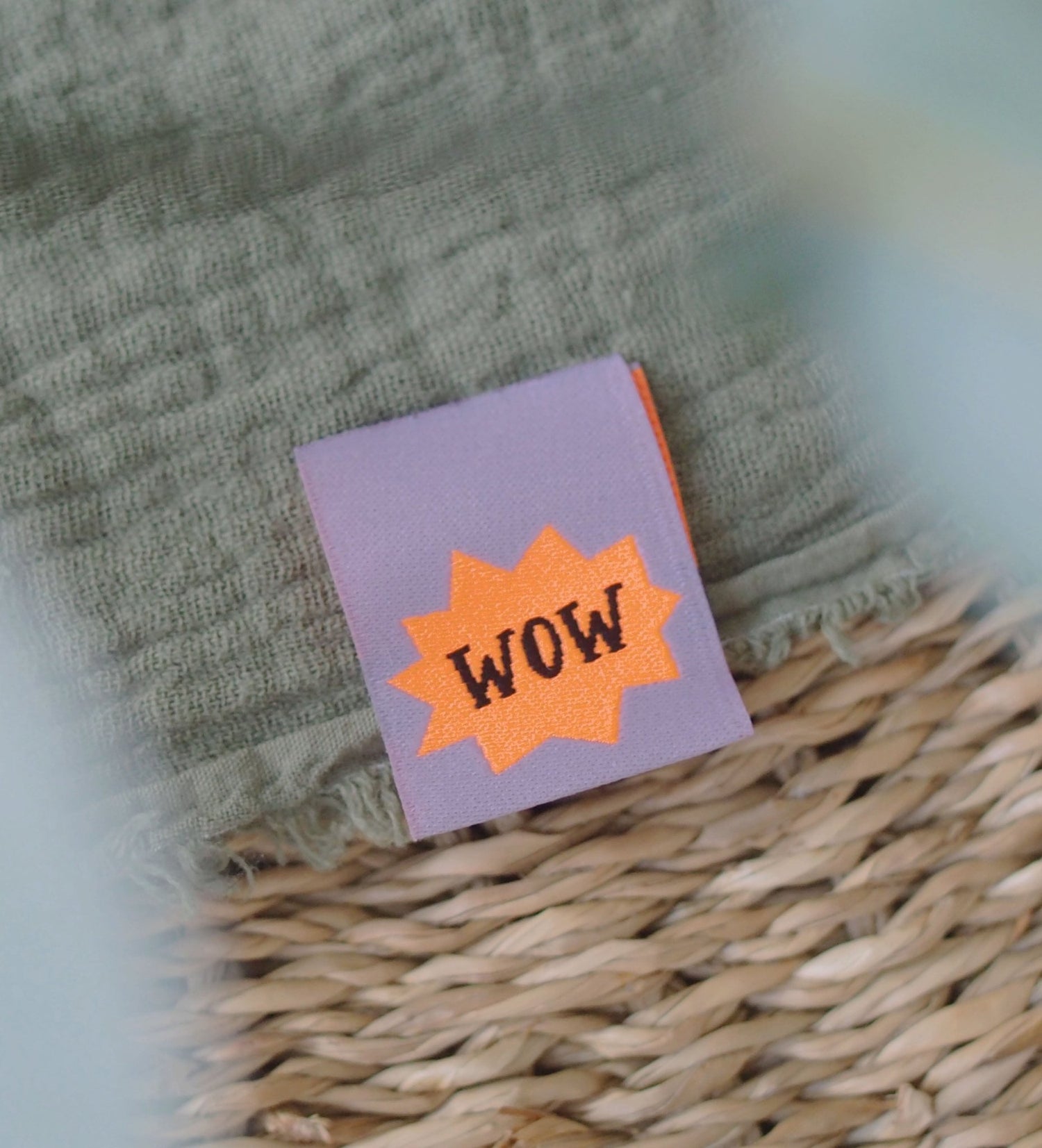 Klapp - Weblabel *wow* lila/neonorange - Paul &amp; Clara