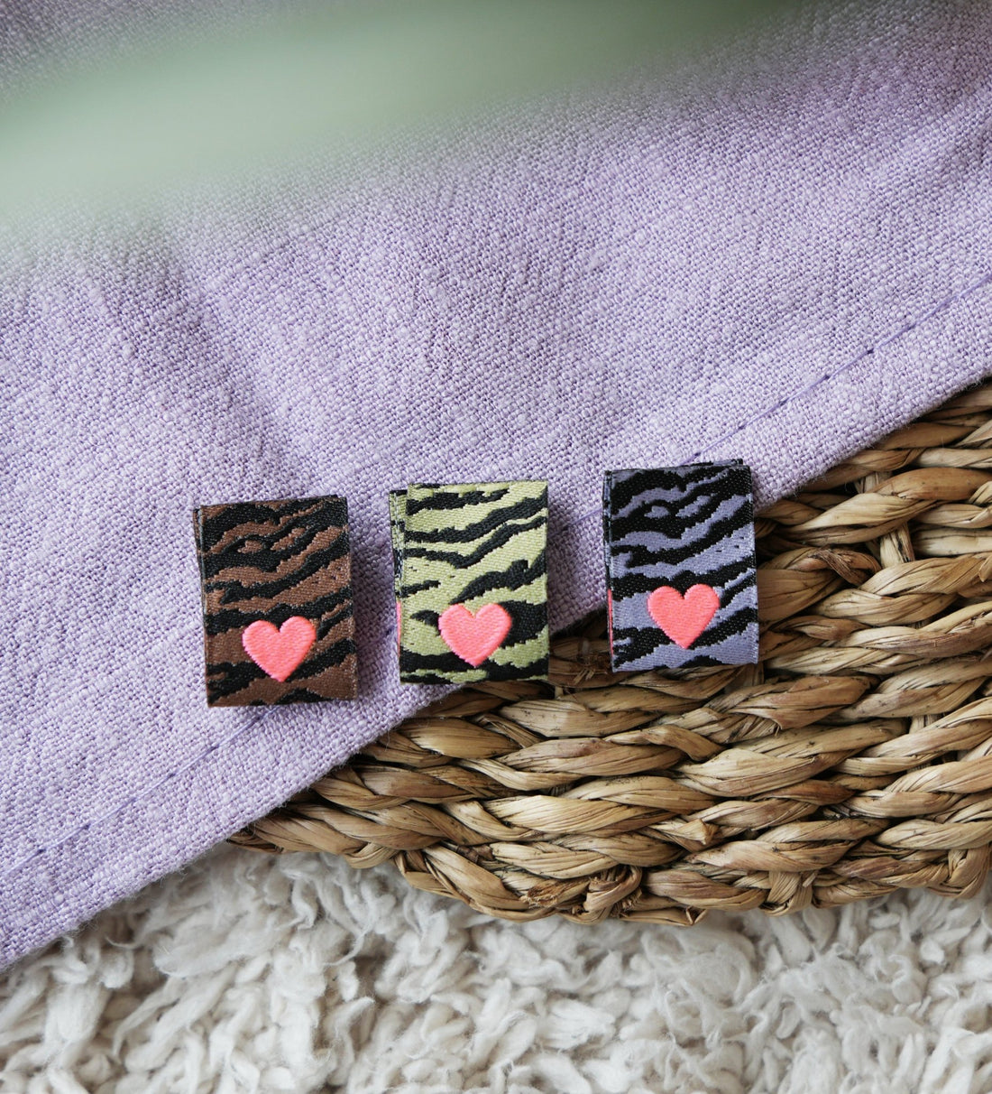 Klapp - Weblabel - Zebra *Neoncoral* - 3er - Set - Paul &amp; Clara