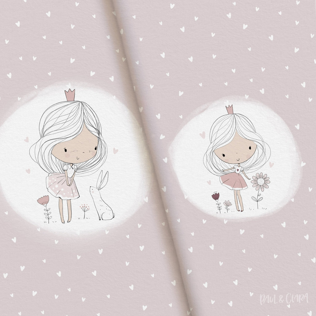 Kleine Prinzessin - XXL Panel - Blush 100 cm - Paul &amp; Clara