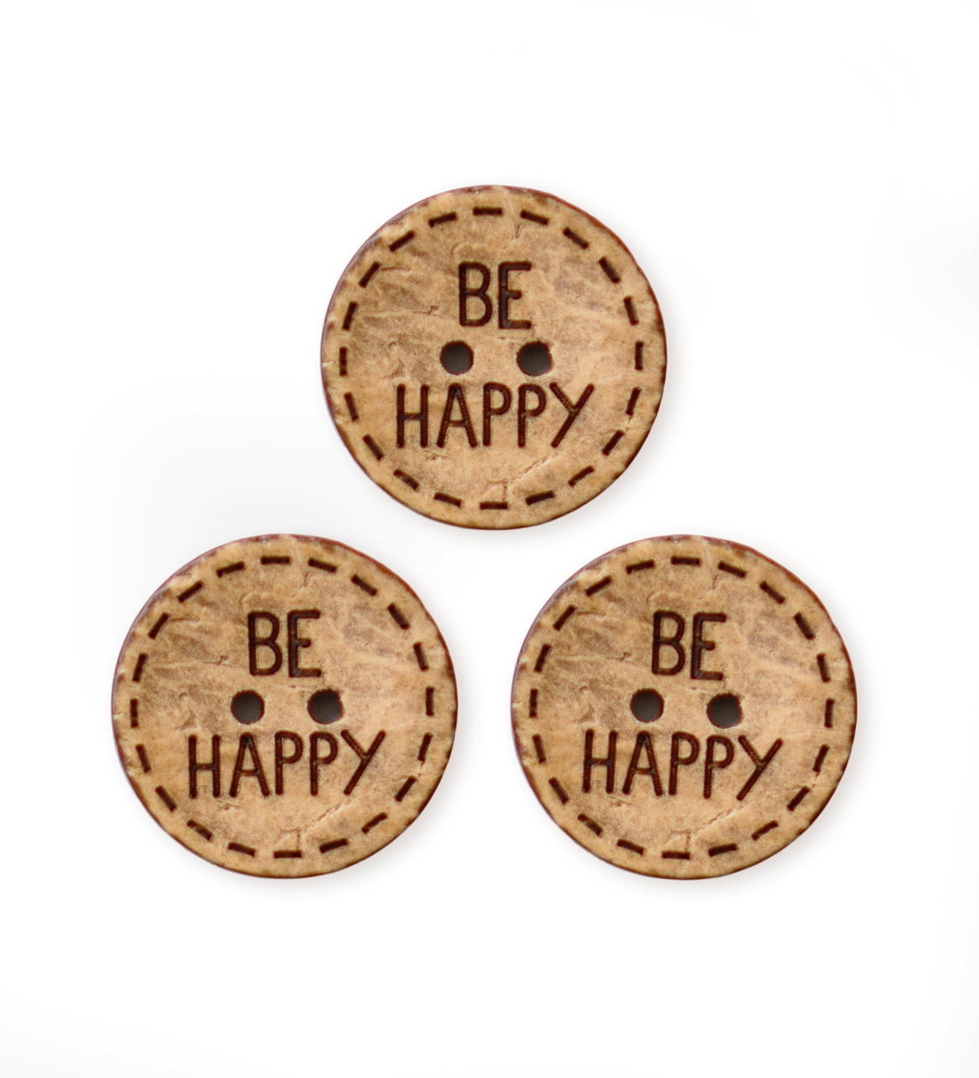 Kokosknöpfe *be happy* 20 mm - 3 Stück - Paul &amp; Clara