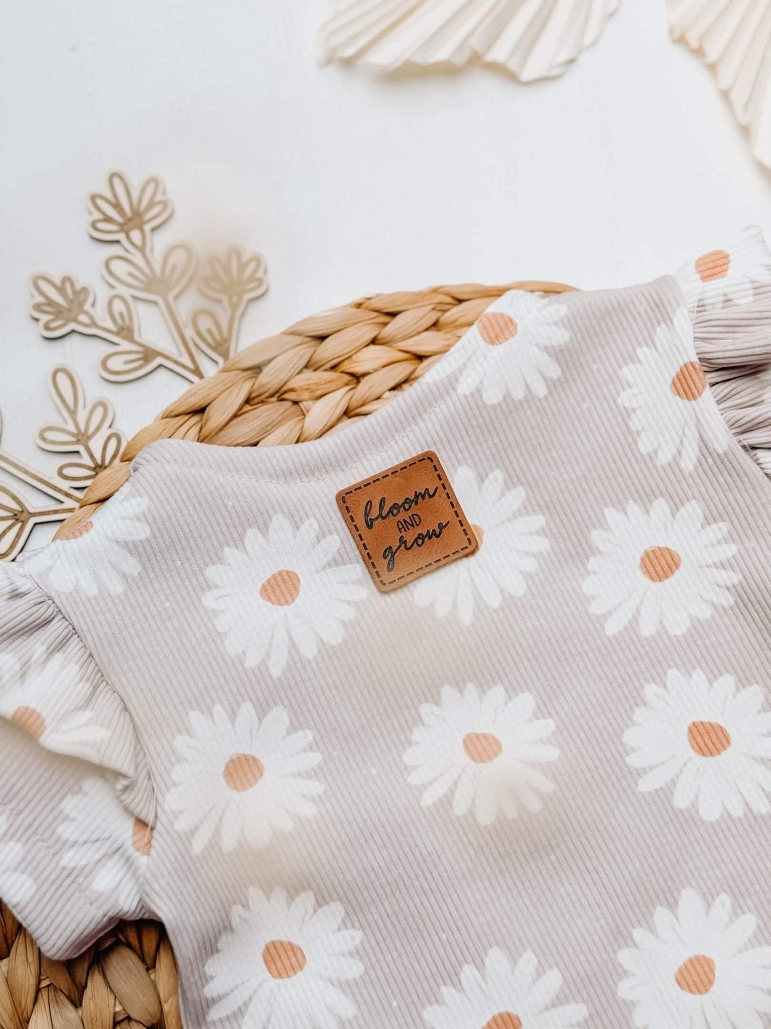 Kunstlederlabel - bloom and grow *iron - on* - Paul &amp; Clara