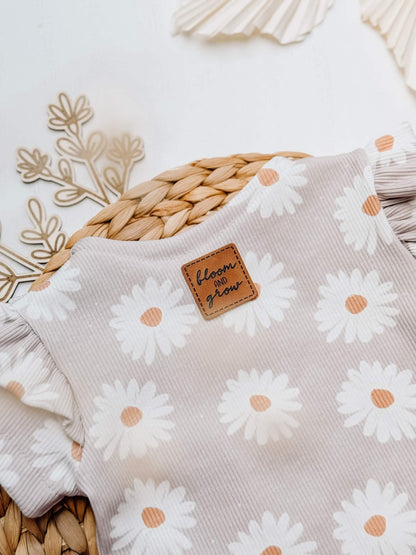 Kunstlederlabel - bloom and grow *iron - on* - Paul &amp; Clara