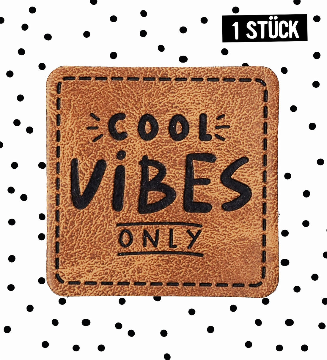 Kunstlederlabel - cool vibes only *iron - on* - Paul &amp; Clara