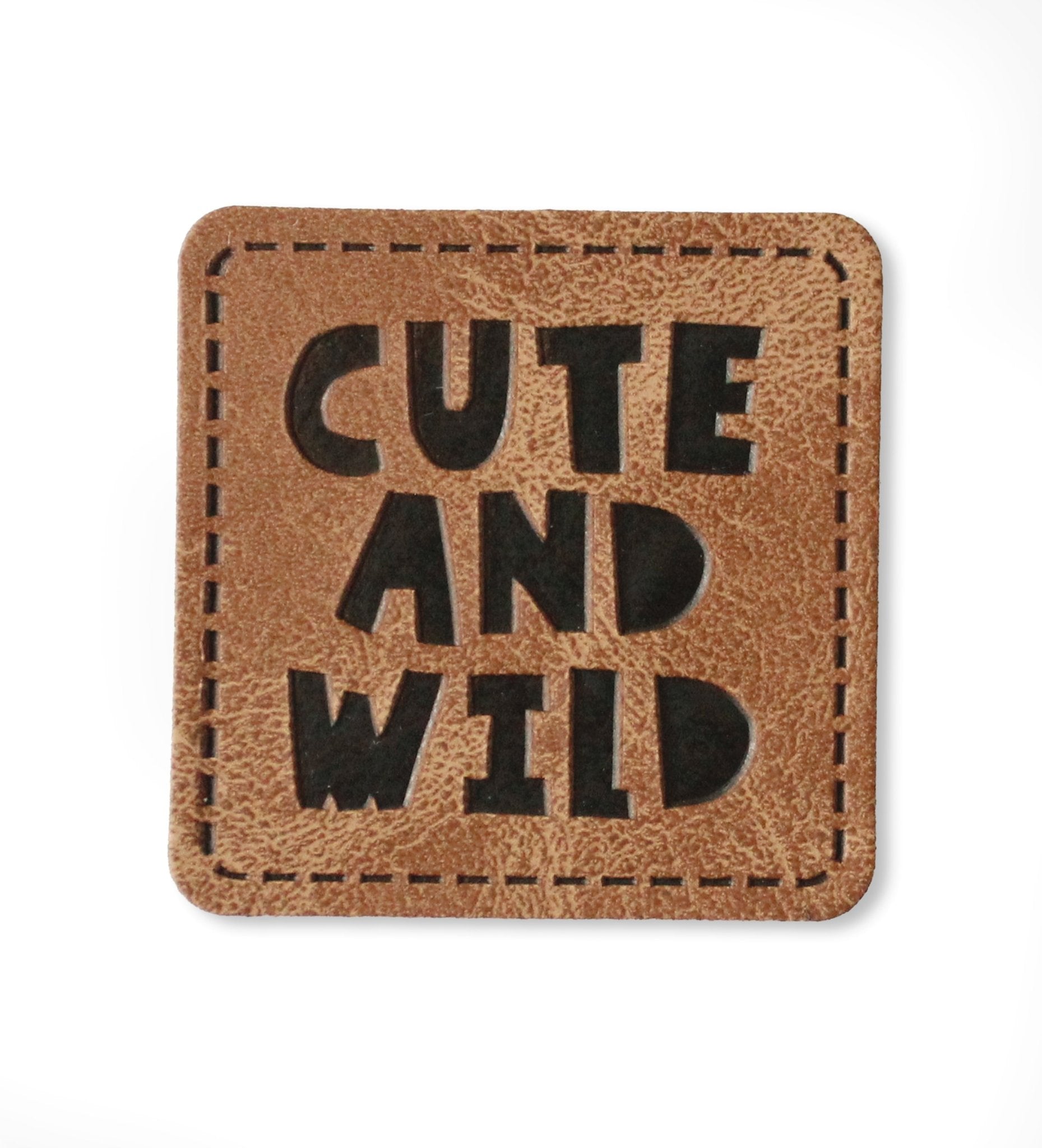 Kunstlederlabel - cute and wild *iron - on* - Paul &amp; Clara