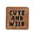 Kunstlederlabel - cute and wild *iron - on* - Paul & Clara