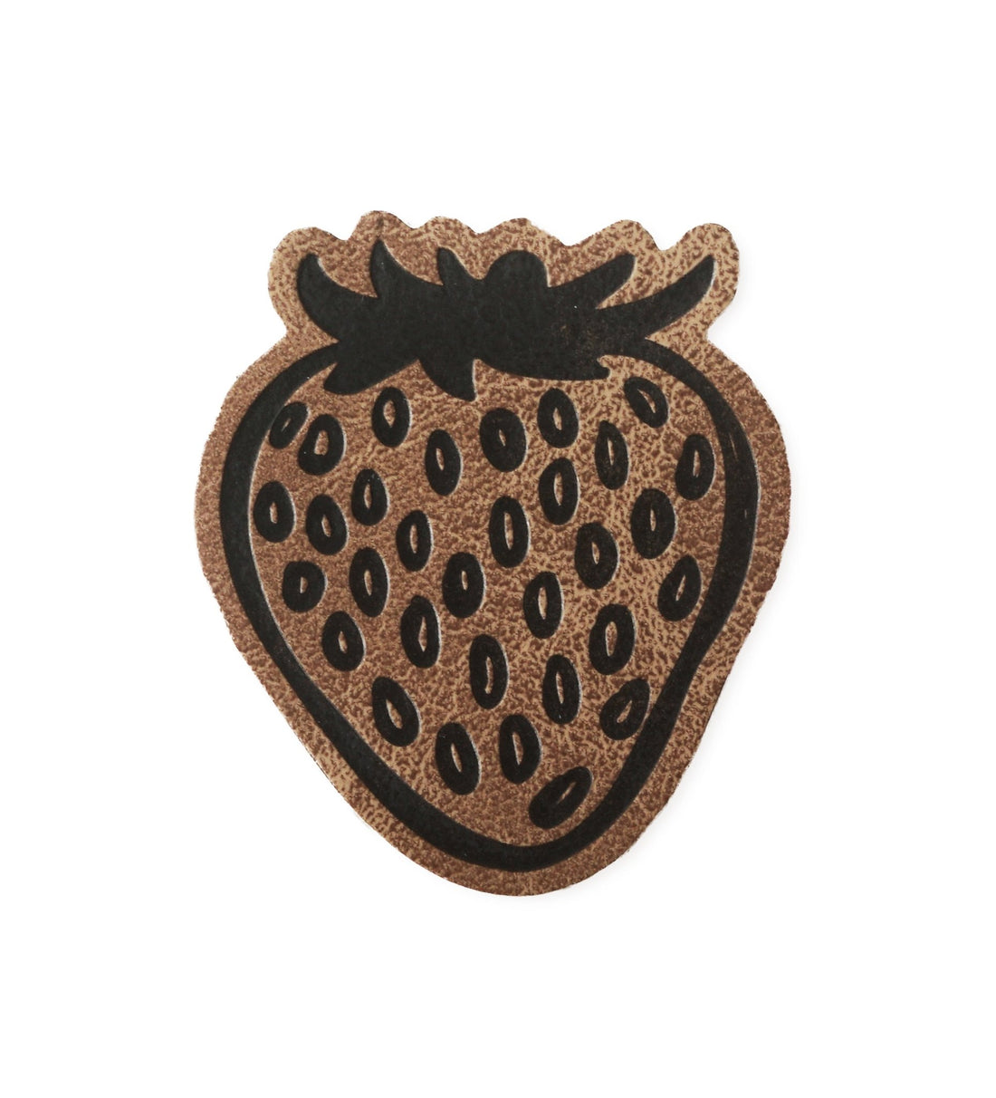 Kunstlederlabel - erdbeere *iron - on* - Paul &amp; Clara