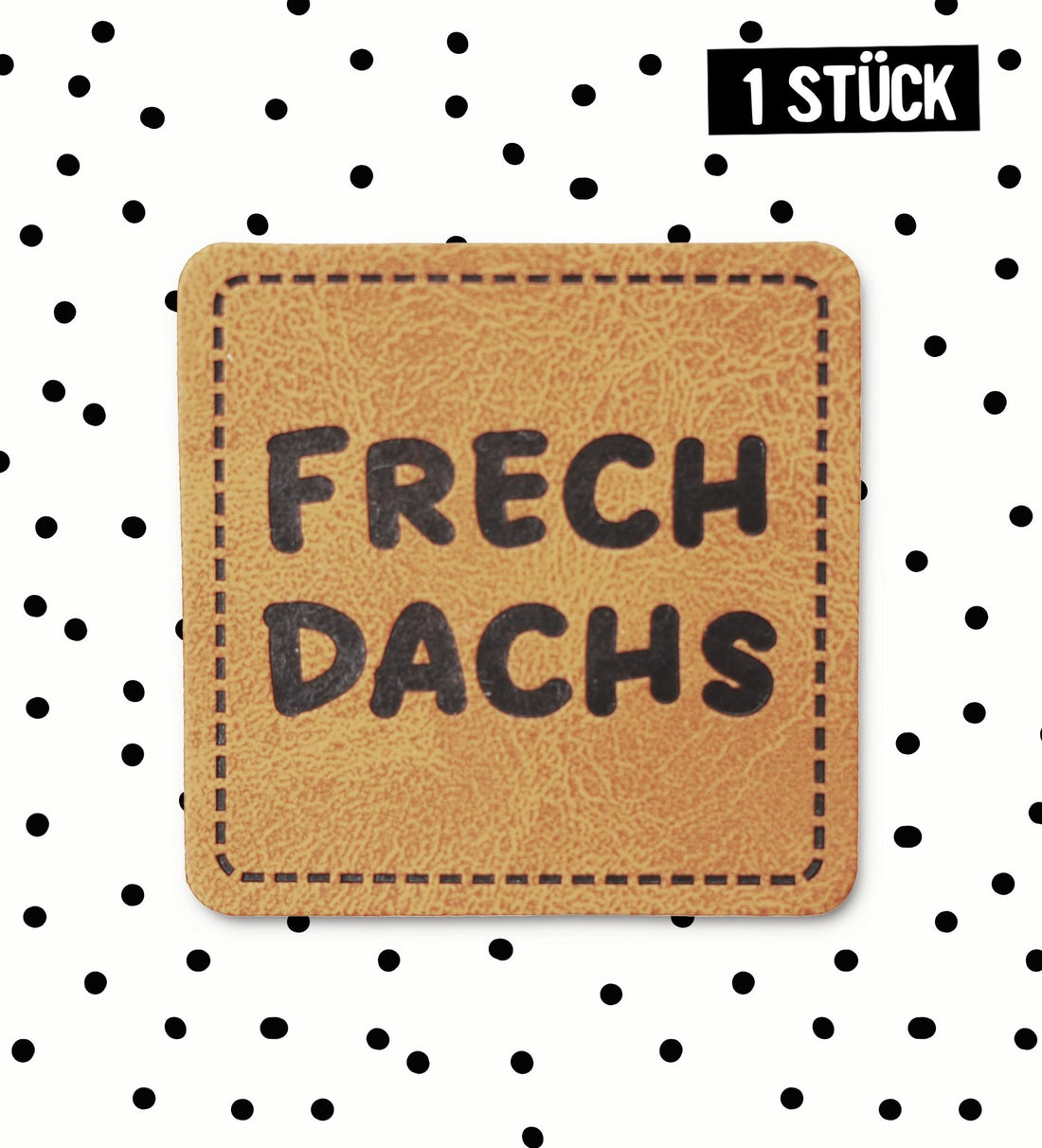 Kunstlederlabel - Frechdachs *iron - on* - Paul &amp; Clara