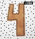 Kunstlederlabel - Geburtstagszahl 4 *iron - on* - Paul & Clara
