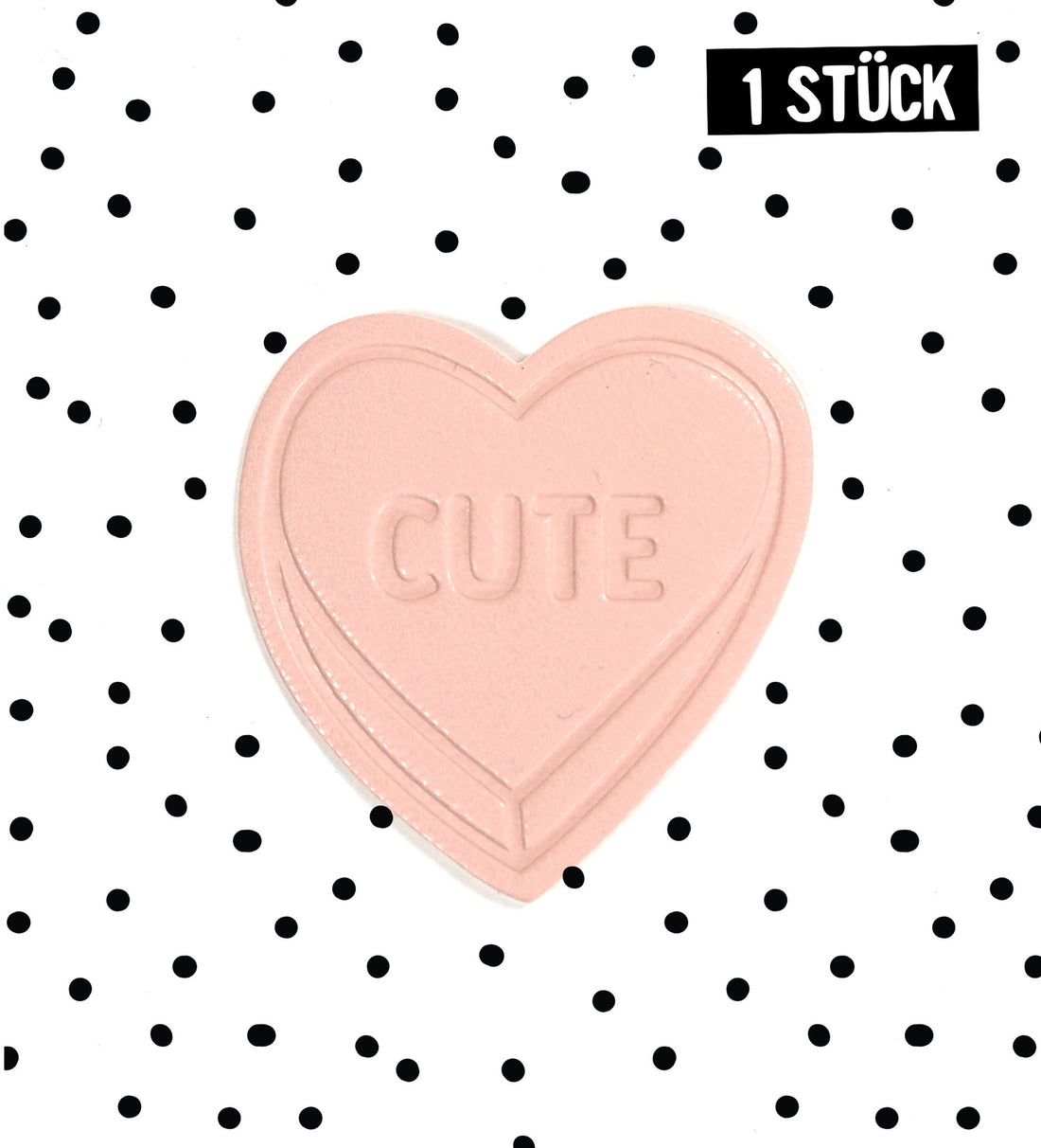 Kunstlederlabel - Herz cute *iron - on* - Paul &amp; Clara