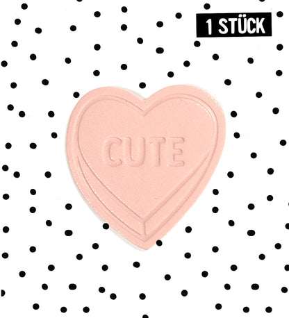 Kunstlederlabel - Herz cute *iron - on* - Paul &amp; Clara