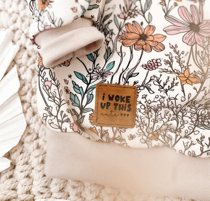 Kunstlederlabel - i woke up this cute *iron - on* - Paul &amp; Clara