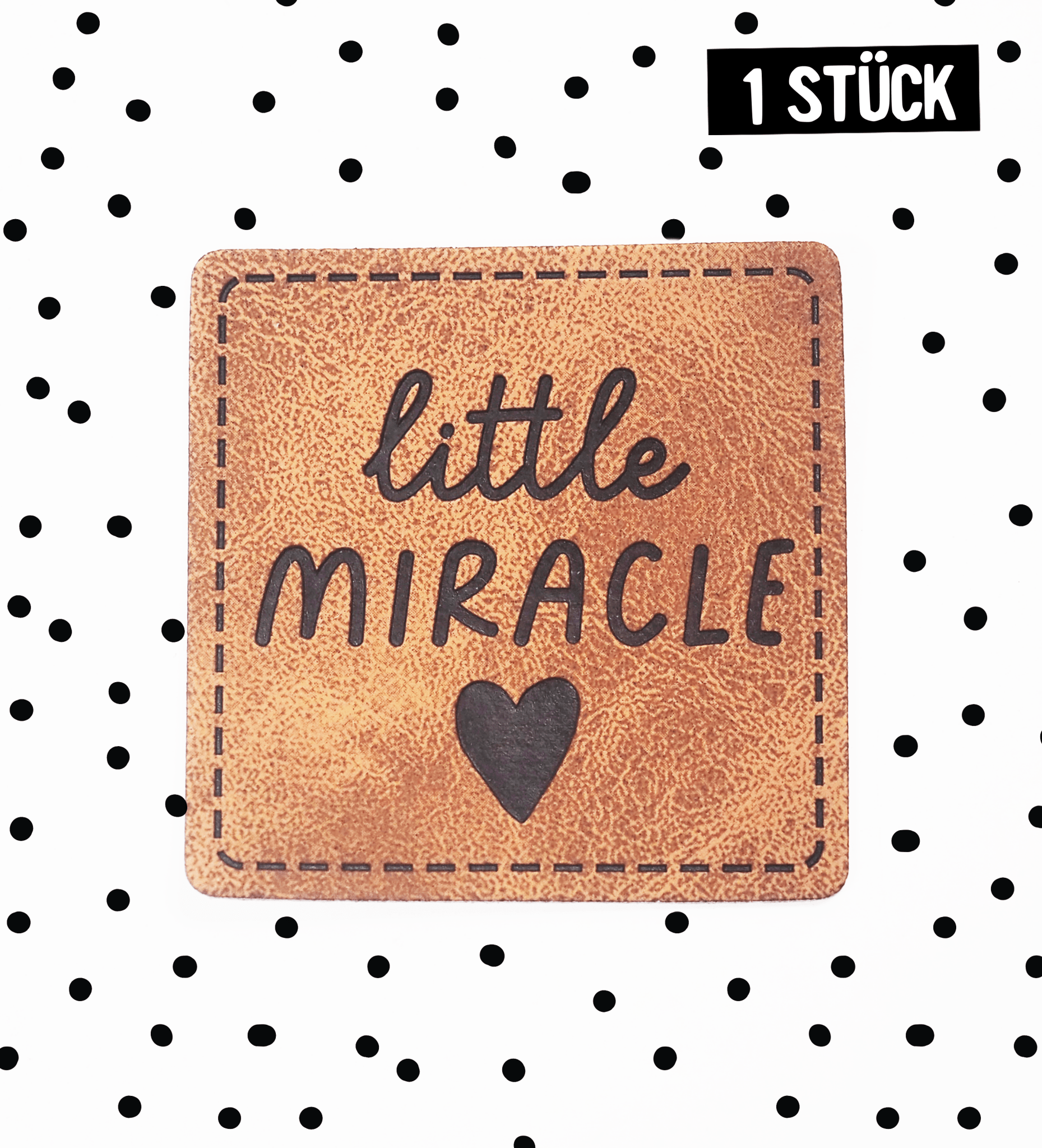 Kunstlederlabel - little miracle *iron - on* - Paul &amp; Clara