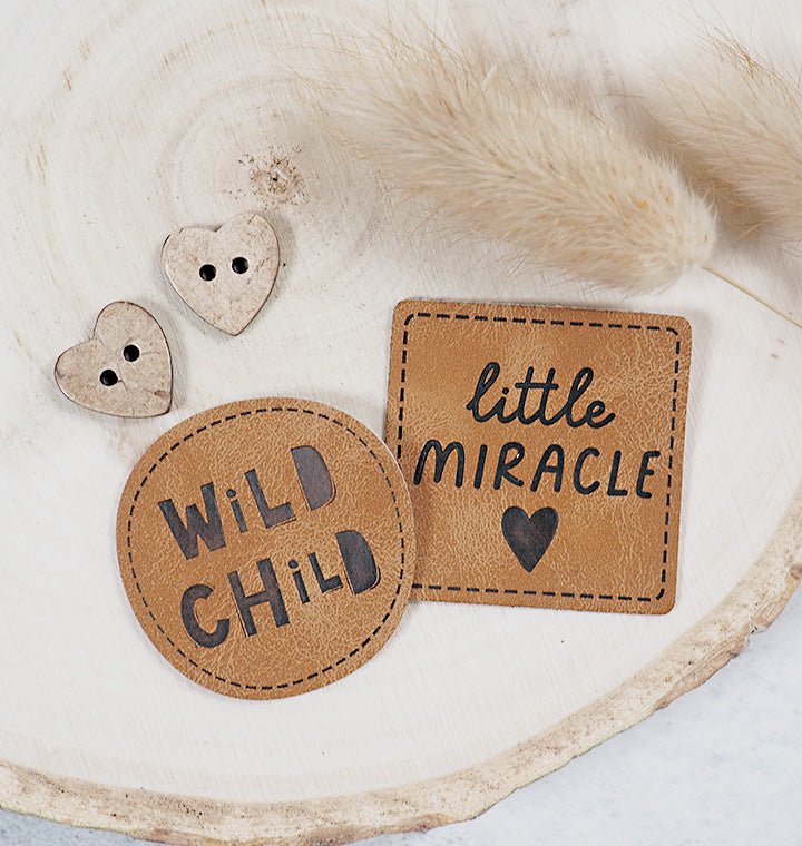 Kunstlederlabel - little miracle *iron - on* - Paul &amp; Clara