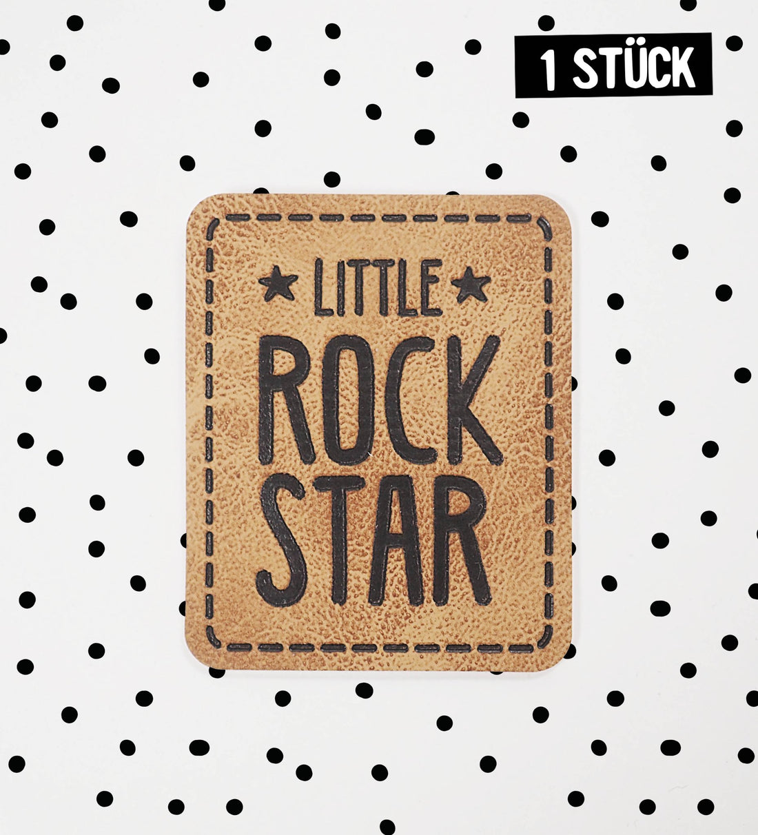 Kunstlederlabel - little rockstar *iron - on* - Paul &amp; Clara