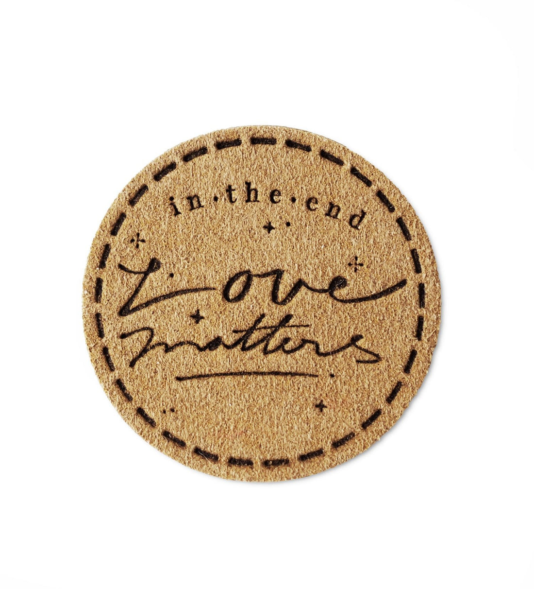 Kunstlederlabel - love matters *iron - on* - Paul &amp; Clara