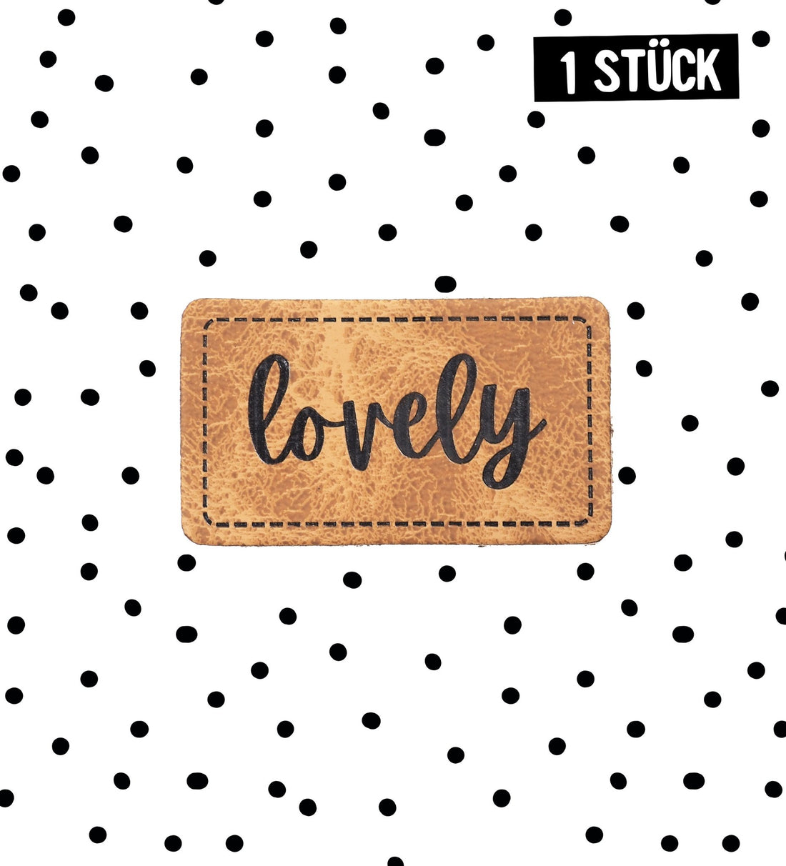 Kunstlederlabel - lovely *iron - on* - Paul &amp; Clara