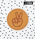 Kunstlederlabel - peace hand *iron - on* - Paul & Clara