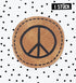 Kunstlederlabel - PEACE *iron - on* - Paul & Clara