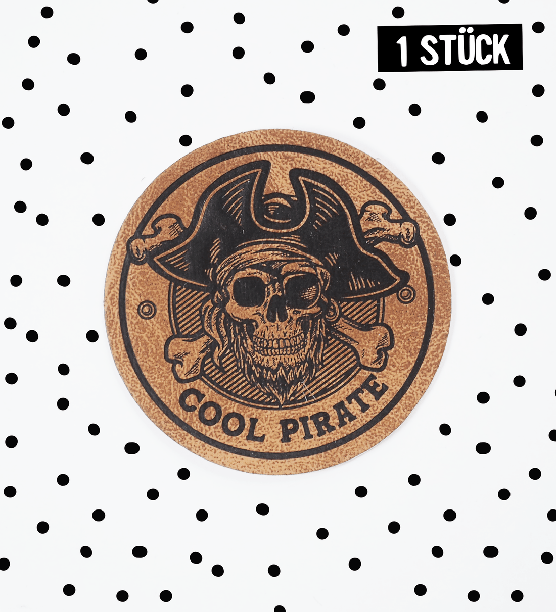 Kunstlederlabel - pirate *iron - on* - Paul &amp; Clara