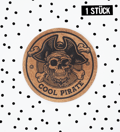 Kunstlederlabel - pirate *iron - on* - Paul &amp; Clara