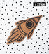 Kunstlederlabel - *Rakete* iron - on* - Paul & Clara